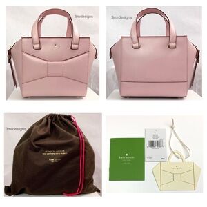 EXCELLENT Pre-owned Kate Spade ♠️ 2 PARK AVE. Cow Leather Pink Small Beau Purse